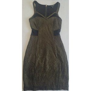 Express size petite 0 Zipper Back Gold Sequin Dress